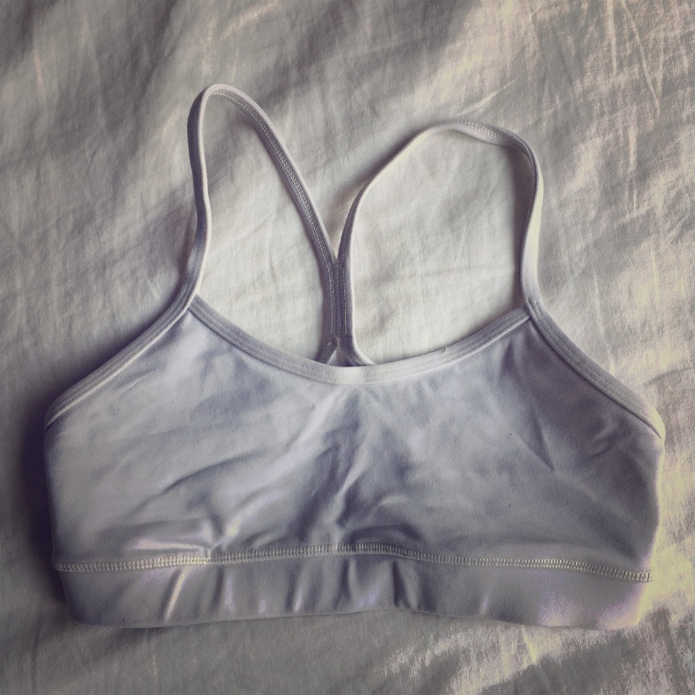 Lululemon White Sports Bra Size 4